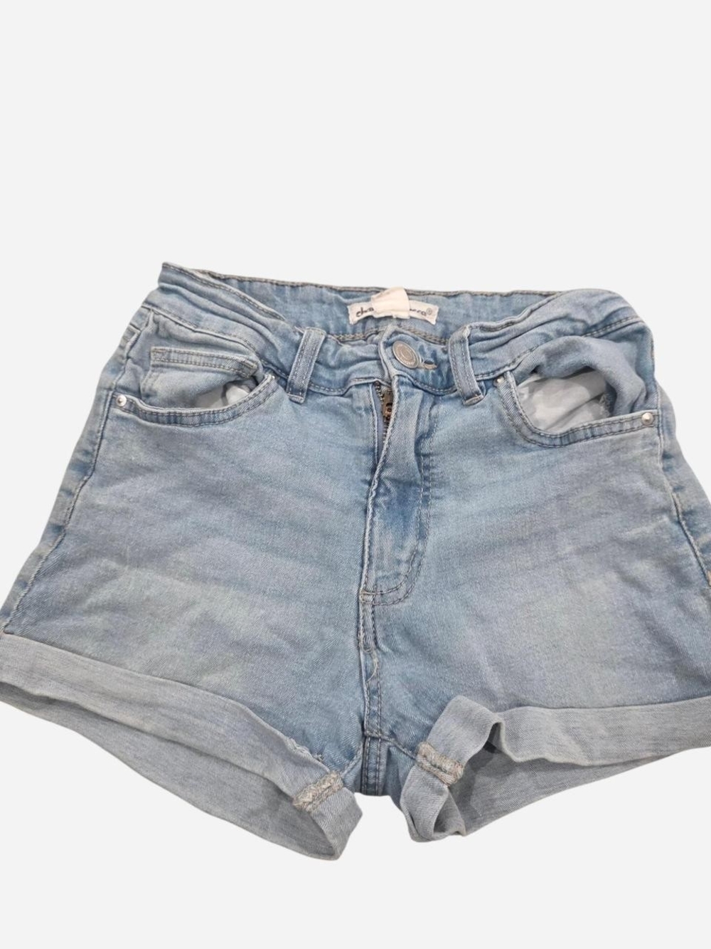 Charlotte Russe Light Blue Rolled-Hem Denim Shorts